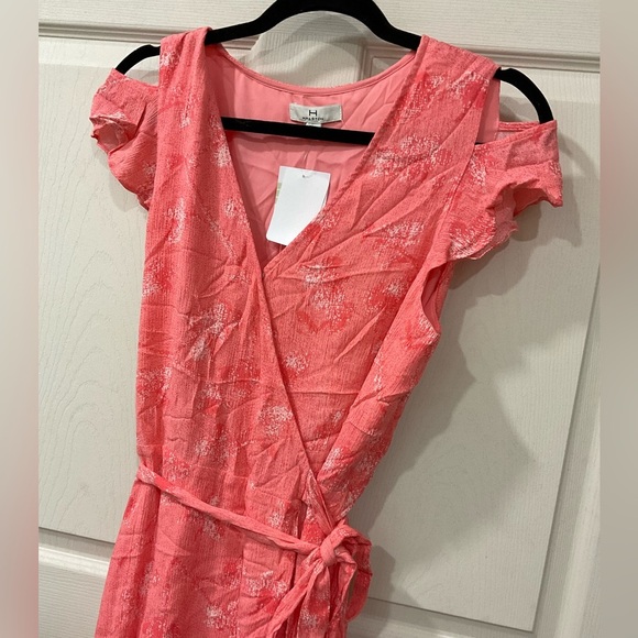 Halston Cold Shoulder Wrap Dress - Picture 3 of 3